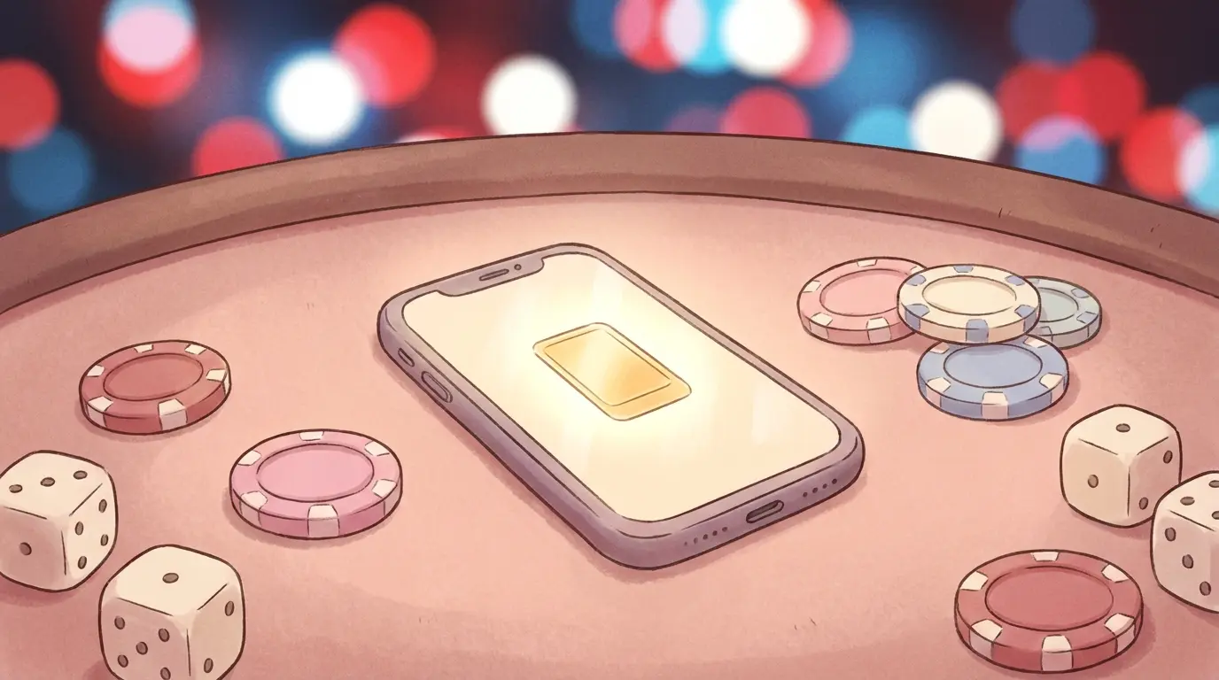 Smartphone with casino chips representing mobile betting payments